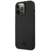 Mercedes MEHCP13LMBLBK Apple iPhone 13 Pro /13 6,1″ juodos spalvos kietas dėklas Leather Meshed Metal Logo
