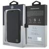 Mercedes MEBKP16S23RBGVK Apple iPhone 16 6.1″ juodos spalvos bookdėklas Leather Wood Imitation
