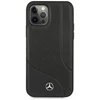 Mercedes MEHCP12LCDOBK Apple iPhone 12 Pro Max 6,7″ juodos spalvos kietas dėklas Leather Perforated Area