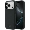 Dėklas Mercedes Leather Mesh with Bow Line MagSafe iPhone 17 Pro Max juodos spalvos