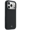 Dėklas Mercedes Leather Mesh with Bow Line MagSafe iPhone 17 Pro Max juodos spalvos