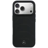 Dėklas Mercedes Leather Mesh with Bow Line MagSafe iPhone 17 Pro Max juodos spalvos