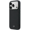 Dėklas Mercedes Leather Mesh with Bow Line MagSafe iPhone 17 Pro Max juodos spalvos