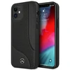 Mercedes MEHCP12SCDOBK Apple iPhone 12 mini 5,4″ juodos spalvos kietas dėklas Leather Perforated Area