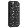 Mercedes MEHCP12LESPBK Apple iPhone 12 Pro Max 6,7″ juodos spalvos kietas dėklas Sidabrinis Stars Pattern