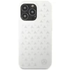 Mercedes MEHCP13XESPWH Apple iPhone 13 Pro Max 6,7″ baltos spalvos kietas dėklas Sidabrinis Stars Pattern