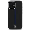 Mercedes MEHMP16S23SUMBK Apple iPhone 16 6.1" Silikoninis dėklas telefonui mėlynos spalvos Stripe MagSafe