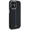 Mercedes MEHMP16S23SUMBK Apple iPhone 16 6.1″ juodos spalvos kietas dėklas Silicone Mėlyna Stripe MagSafe