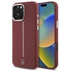 Mercedes MEHMP16X23SUMSR Apple iPhone 16 Pro Max 6.9″ red kietas dėklas Silicone baltos spalvos Stripe MagSafe