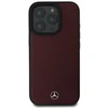 Mercedes Textured And Plain Leather MagSafe case Apple iPhone 16 Pro - dėklas telefonui raudonos spalvos
