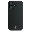 Mercedes MEHMP16S23RBARK Apple iPhone 16 6.1″ juoda/juodos spalvos kietas dėklas Textured And Plain Leather MagSafe