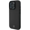 Mercedes MEHMP16X23RBARK Apple iPhone 16 Pro Max 6.9″ juodos spalvos kietas dėklas Textured And Plain Leather MagS