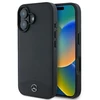 Mercedes MEHMP16S23RBARK Apple iPhone 16 6.1″ juoda/juodos spalvos kietas dėklas Textured And Plain Leather MagSafe