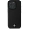 Mercedes MEHMP16X23RBARK Apple iPhone 16 Pro Max 6.9″ juodos spalvos kietas dėklas Textured And Plain Leather MagS