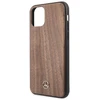 Mercedes Benz Apple iPhone 11 Pro Max Mercedes Hard dėklas Wood Line Walnut (MEHCN65VWOLB) rudos spalvos
