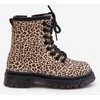mergaitiški batai Nelanna su leopardo raštu bei smėline spalva