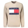 MĘSKA BLUZA Z ROZPINANYM NA ZAMEK TOMMY HILFIGER, BEŻOWA