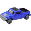 Lean Toys Mėlynas automobilio ir kemperio priekabos metalinis rinkinys
