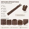 Metalinis užtrauktukas 18 cm – tamsiai rudos spalvos