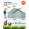 VEVOR Didelis metalinis vištidės voljeras 3 x 3 x 2 m