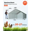 Metalinis vištidės aptvaras VEVOR JD362, 3x6x2 m