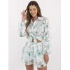 Mėtų spalvos permatomas dviejų dalių moteriškas kostiumėlis