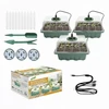 Mini šiltnamių rinkinys daiginimui su LED apšvietimu – 3 vnt.