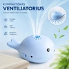 Mini ventiliatorius su skraidančiu kamuoliuku (mėlynas)