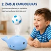 Mini ventiliatorius su skraidančiu kamuoliuku (mėlynas)