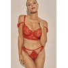 Minkšta nėriniuota liemenėlė Kinga Angel SC-1146, raudona