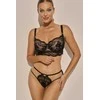 Minkšta nėriniuota liemenėlė Kinga Auri SC-1141, juoda