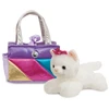 AURORA FANCY PALS Pliušinis žaislas - kačiukas spalvotame krepšyje, 20 cm