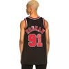 Mitchell & Ness Čikagos Bulls NBA Swingman Atsarginiai marškinėliai Bulls 97 Dennis Rodman SMJYGS18152-CBUBLCK97DRD