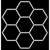 Lubinis šviestuvas ZD211C LED lempa, 7 šešiakampiai, 234x244 cm