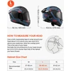 Modulinis motociklininko šalmas VEVOR V-80, L dydis
