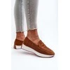 mokasinai su platforma iš Eco Suede Camel Inesqua