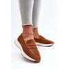 mokasinai su platforma iš Eco Suede Camel Inesqua