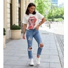Mom fit“ džinsai su Forconese“ įplėšomis