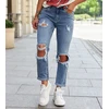 Mom fit“ džinsai su Forconese“ įplėšomis