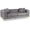 Sorentas MORRENTO trivietė sofa, pilka, aksominė, modernus žavesys