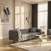 Sorentas MORRENTO trivietė sofa, pilka, aksominė, modernus žavesys