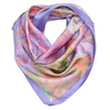 Moteriška dirbtinio šilko skarelė „Gėlių ekstravagancija“, alyvinė / rožinė