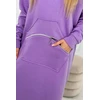 Moteriška izoliuota suknelė su gobtuvu, violetinė