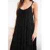 Moteriška maksi suknelė su surišamomis petnešėlėmis, juoda