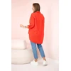 Moteriška medvilninė muilošininė oversize palaidinė, raudonos spalvos