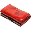 Cavaldi Damska Portmonetka Skórzana Podłużny Portfel Zatrzask Kieszeń