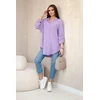 Moteriška oversize medvilninė mušelino palaidinė, violetinė