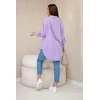Moteriška oversize medvilninė mušelino palaidinė, violetinė