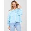 Moteriška oversize šviesiai mėlyna striukė