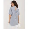 Moteriška palaidinė su raštu, baltai pilkos spalvos